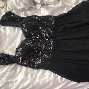 Black sparkly party dress